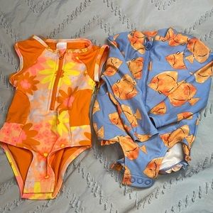 12 month swim suits. Infant swim. Rash guard. 50+ spf protection.
